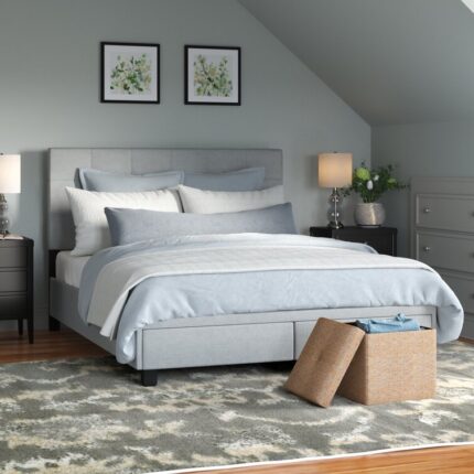 Valor Bed Frames Metal Platform Bed with Headboard - Chic Decora