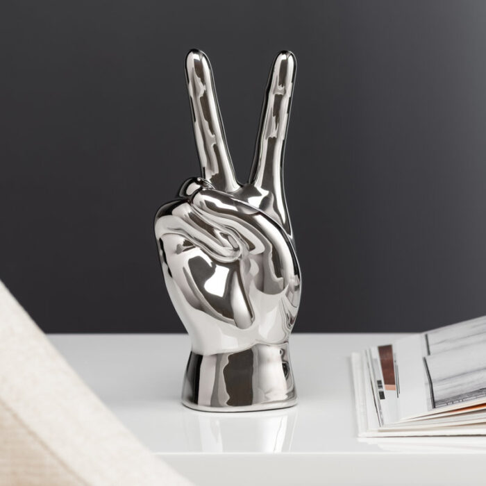 Peace Sign Hand Gesture Statue - Chic Decora