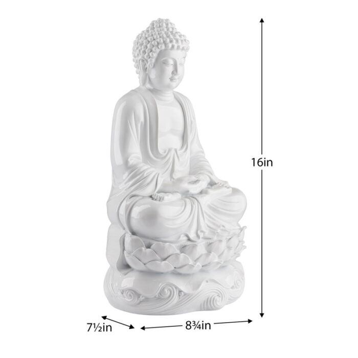 Peaceful Buddha Resin Statue - Chic Decora