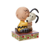 Peanuts by Jim Shore Charlie Brown & Snoopy Hugging Figurine 4.5in H - Chic Decora