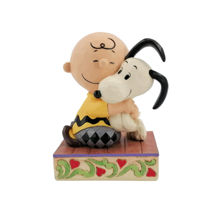 Peanuts by Jim Shore Charlie Brown & Snoopy Hugging Figurine 4.5in H - Chic Decora