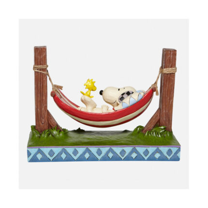 Peanuts by Jim Shore Snoopy & Woodstock Hammock Figurine 5.5in H - Chic Decora