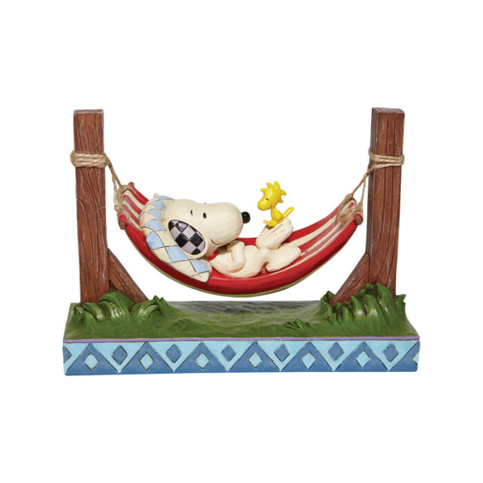 Peanuts by Jim Shore Snoopy & Woodstock Hammock Figurine 5.5in H - Chic Decora