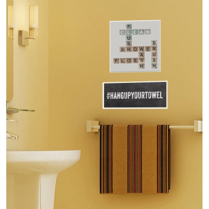 Pedroza ” Scrabble Bathroom Illustration ” by Longfellow Designs - Chic Decora