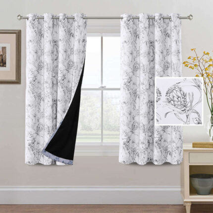 Godalming Polyester Room Darkening Curtain Pair (Set of 2) - Chic Decora