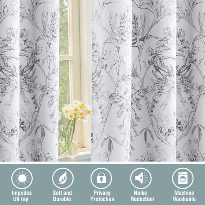 Pendar Fabric Blackout Curtain Pair (Set of 2) - Chic Decora