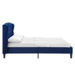 Penelope Tufted Wingback Queen Performance Velvet Platform Bed - Chic Decora