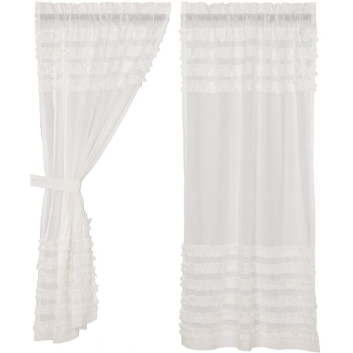 Penwortham Cotton Blend Semi Sheer Curtain Pair (Set of 2) - Chic Decora