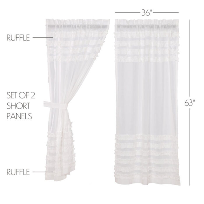 Penwortham Cotton Blend Semi Sheer Curtain Pair (Set of 2) - Chic Decora