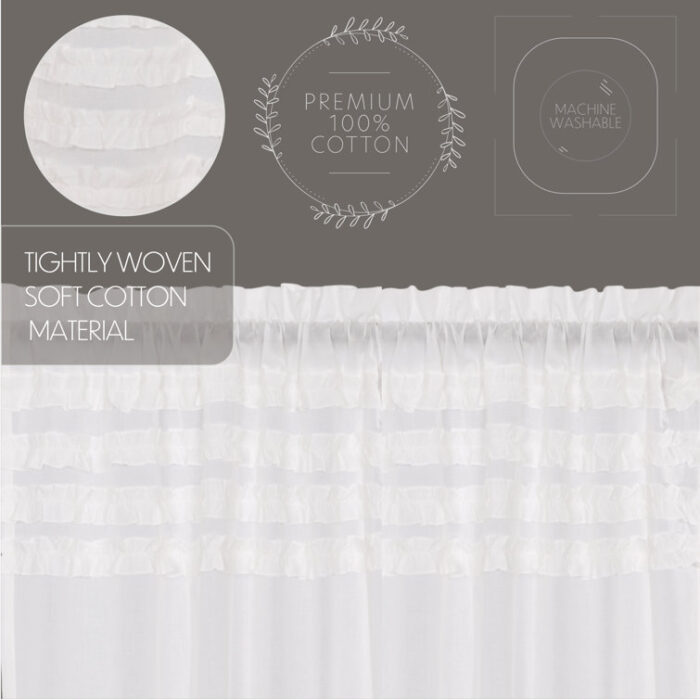 Penwortham Cotton Blend Semi Sheer Curtain Pair (Set of 2) - Chic Decora