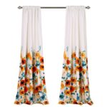 Percy Bloom Polyester Room Darkening Curtain Pair (Set of 2) - Chic Decora