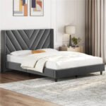 Analys Upholstered Wingback Bed - Chic Decora