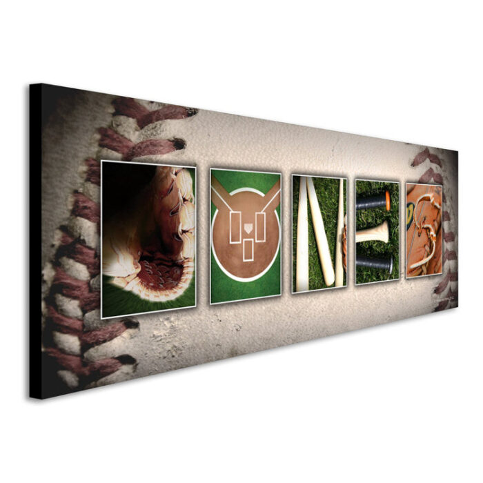 Personalized Baseball Name Art Print Sign - Chic Decora