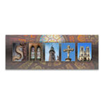 Personalized Cathedral Architecture Name Letter Art - Chic Decora