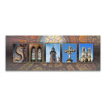 Personalized Cathedral Architecture Name Letter Art - Chic Decora