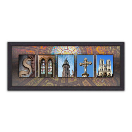 Personalized Cathedral Architecture Name Letter Art – Framed Canvas - Chic Decora