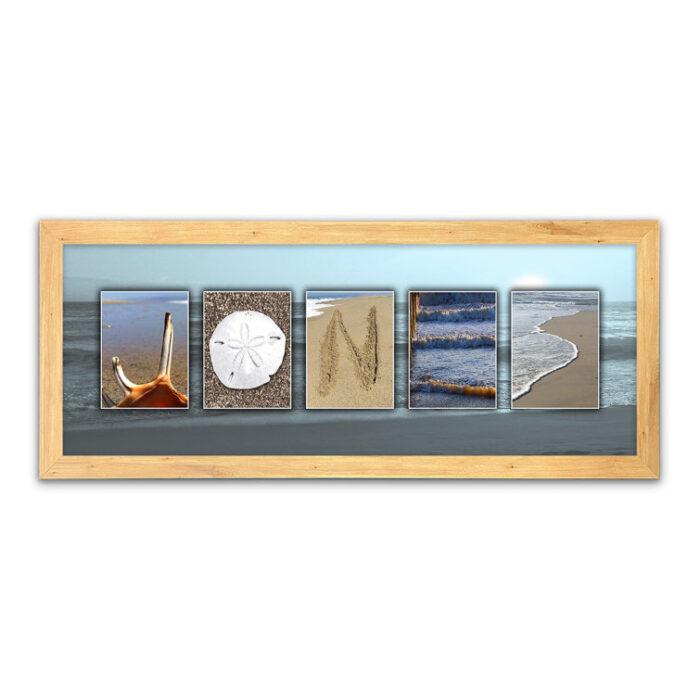 Personalized Coastal, Beach, Nautical Name Art – Framed Canvas - Chic Decora