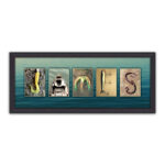 Personalized Fishing Name Alphabet Art – Framed Canvas - Chic Decora