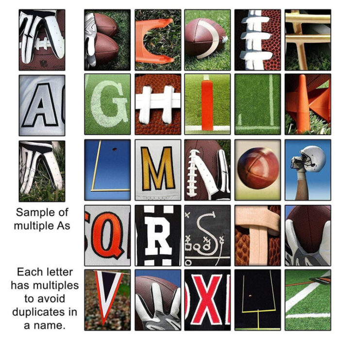 Personalized Football Name Art Sports Decor – Framed Canvas - Chic Decora