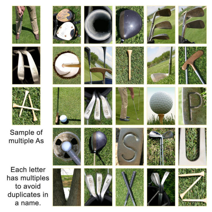 Personalized Golf Name Art – Customized gift for golfers - Chic Decora