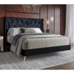 Petersfield Upholstered Wingback Bed - Chic Decora