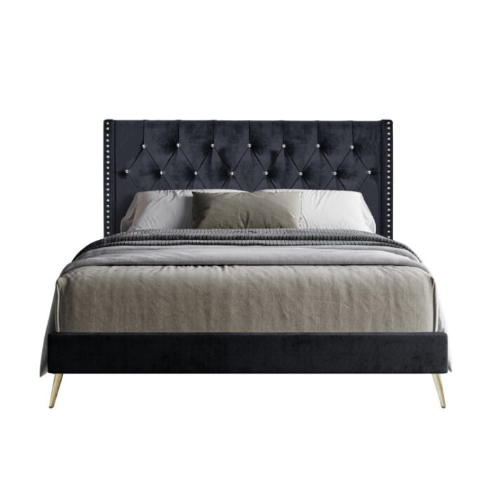 Petersfield Upholstered Wingback Bed - Chic Decora