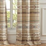 Phoenix Southwest Geometric Semi-Sheer Grommet Curtain Panels (Set of 2) - Chic Decora