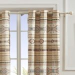 Phoenix Southwest Geometric Semi-Sheer Grommet Curtain Panels (Set of 2) - Chic Decora