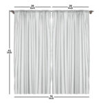 Pinstripe Striped Semi-Sheer Rod Pocket Curtain Panels (Set of 2) - Chic Decora