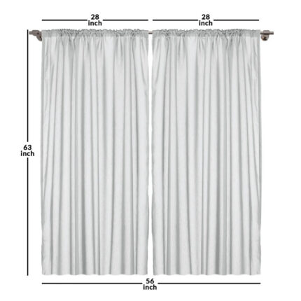 Pinstripe Striped Semi-Sheer Rod Pocket Curtain Panels (Set of 2) - Chic Decora