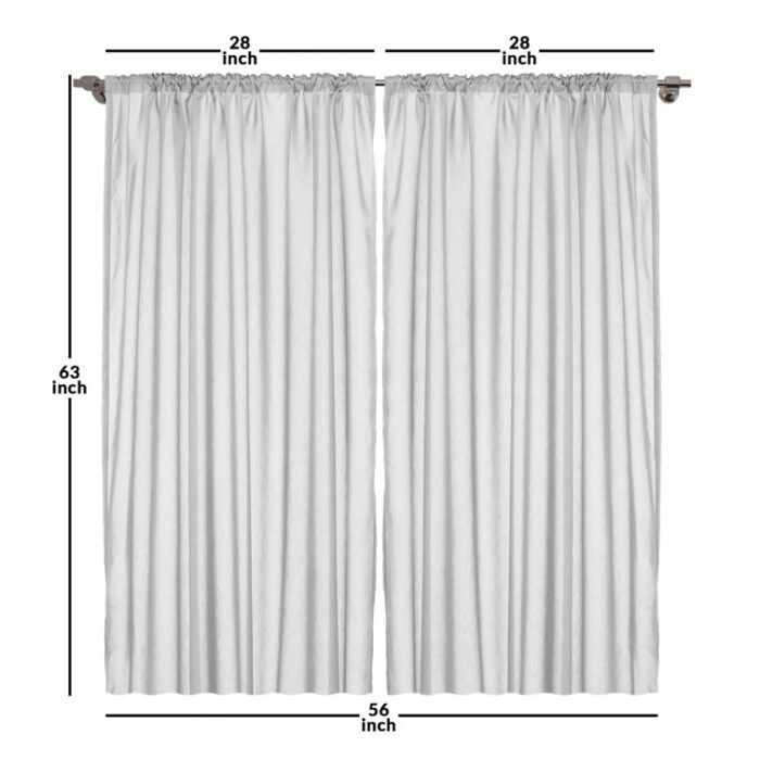 Pinstripe Striped Semi-Sheer Rod Pocket Curtain Panels (Set of 2) - Chic Decora