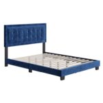 Pisa Velvet Upholstered Platform Bed Frame - Chic Decora