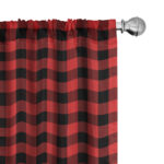 Plaid Semi-Sheer Rod Pocket Sliding Panel (Set of 2) - Chic Decora