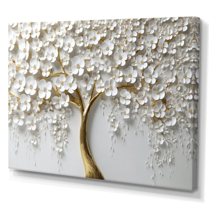 Plainfield ” White Orchid Tree Garden Of Branches III “ - Chic Decora