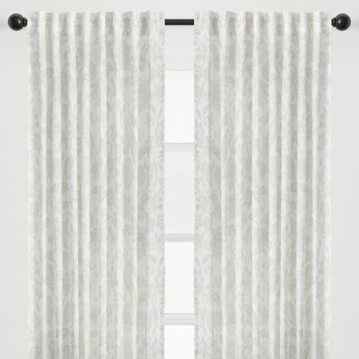 Plainsboro Polyester Semi Sheer Curtain Pair (Set of 2) - Chic Decora