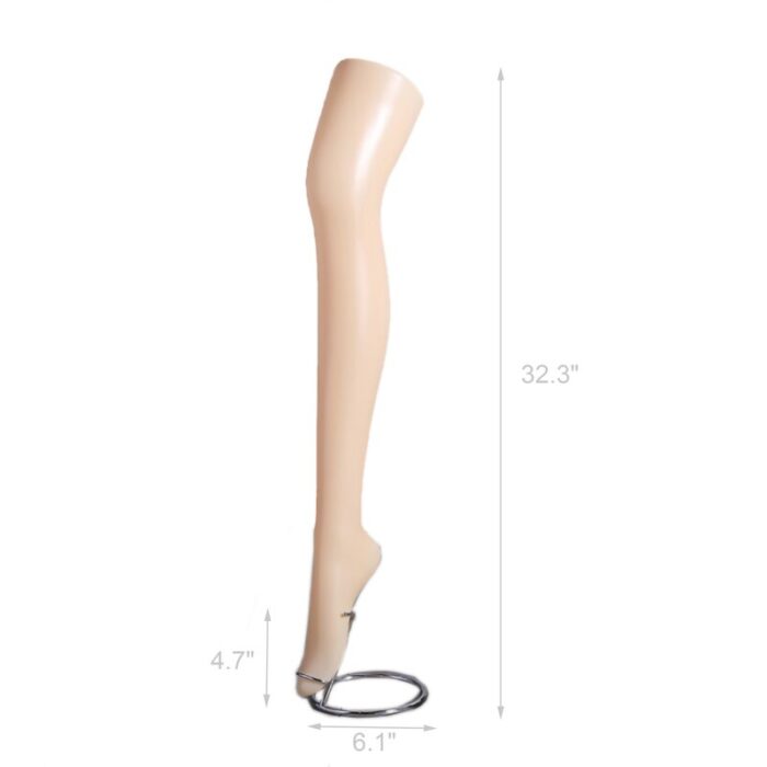 Plastic Mannequin Leg for Display, Commercial Female Standing Leg with Metal Rack - Chic Decora