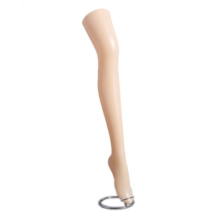 Plastic Mannequin Leg for Display, Commercial Female Standing Leg with Metal Rack - Chic Decora