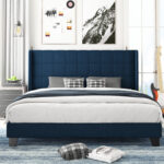 Platform Bed Frame With Wingback - Chic Decora