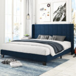 Platform Bed Frame With Wingback - Chic Decora