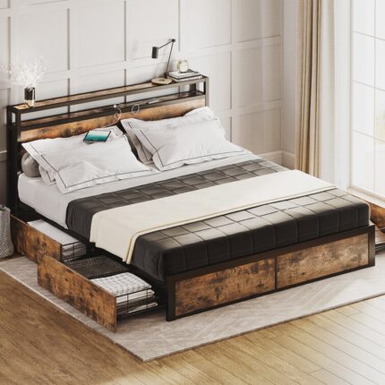 Platform Storage Bed - Chic Decora