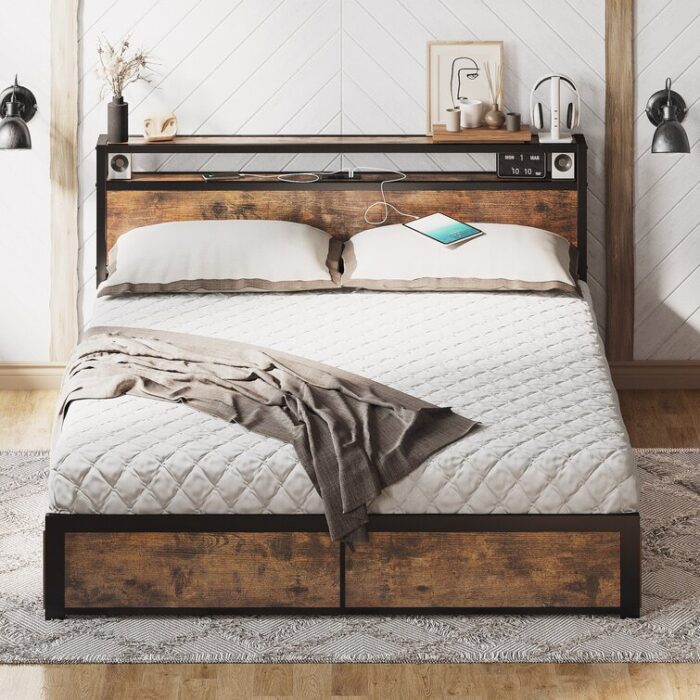 Platform Storage Bed - Chic Decora