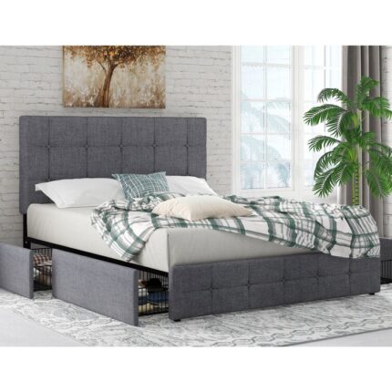 Platform Storage Bed - Chic Decora