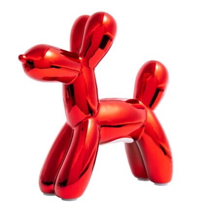 Plus Red Mini Ceramic Dog Piggy Bank – 7.5″ tall - Chic Decora