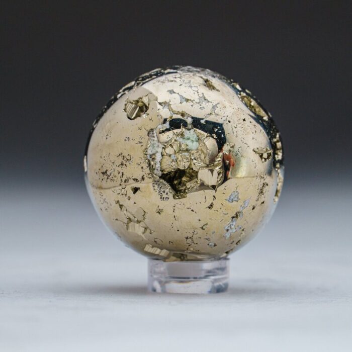 Polished Pyrite Sphere From Peru (1.25″, 0.2866 Lbs) - Chic Decora