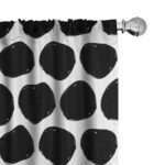 Polka Dots Semi-Sheer Rod Pocket Curtain Panels (Set of 2) - Chic Decora