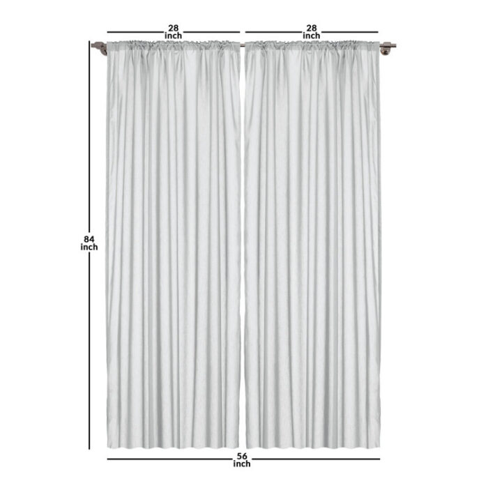 Polka Dots Semi-Sheer Rod Pocket Curtain Panels (Set of 2) - Chic Decora