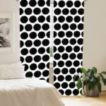 Polka Dots Semi-Sheer Rod Pocket Curtain Panels (Set of 2) - Chic Decora