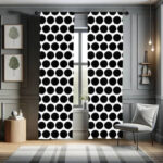 Polka Dots Semi-Sheer Rod Pocket Curtain Panels (Set of 2) - Chic Decora