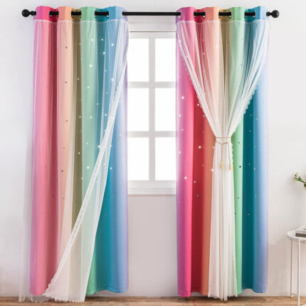 Polyester Blackout Curtain Pair (Set of 2) - Chic Decora