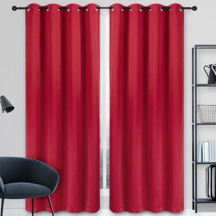 Polyester Blackout Curtain Pair (Set of 2) - Chic Decora